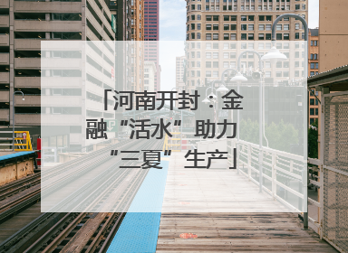 河南开封：金融“活水”助力“三夏”生产