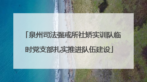 泉州司法强戒所社矫实训队临时党支部扎实推进队伍建设