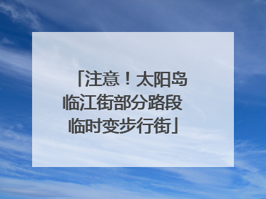 注意！太阳岛临江街部分路段临时变步行街
