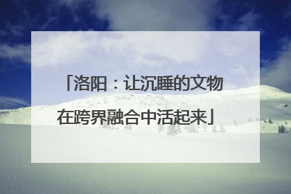 洛阳：让沉睡的文物在跨界融合中活起来