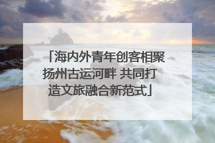 海内外青年创客相聚扬州古运河畔 共同打造文旅融合新范式