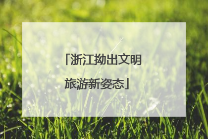 浙江拗出文明旅游新姿态