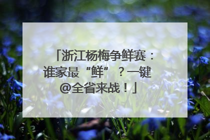 浙江杨梅争鲜赛：谁家最“鲜”？一键@全省来战！