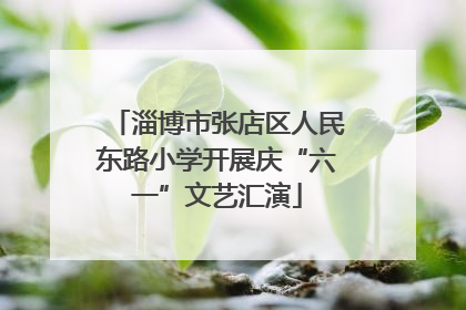 淄博市张店区人民东路小学开展庆“六一”文艺汇演
