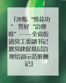 淬炼“绣花功” 答好“治理卷”——全省街道党工委副书记抓党建促基层治理培训示范班侧记