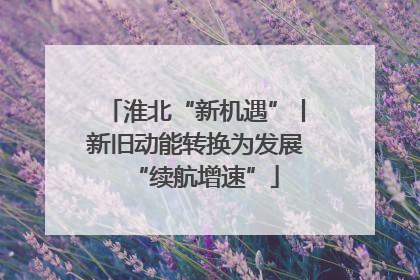 淮北“新机遇”丨新旧动能转换为发展“续航增速”