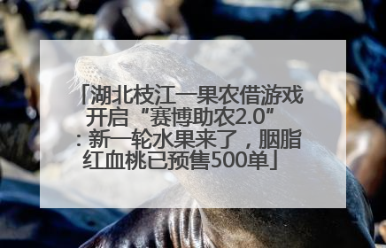 湖北枝江一果农借游戏开启“赛博助农2.0”：新一轮水果来了，胭脂红血桃已预售500单