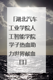 湖北汽车工业学院人工智能学院学子热血助力世界献血日
