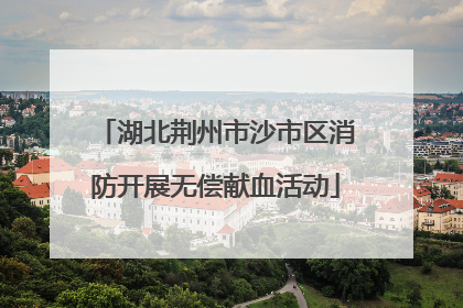 湖北荆州市沙市区消防开展无偿献血活动