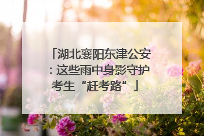 湖北襄阳东津公安：这些雨中身影守护考生“赶考路”