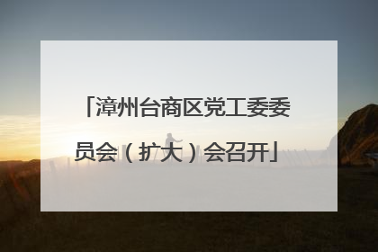 漳州台商区党工委委员会（扩大）会召开