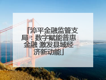 漳平金融监管支局：数字赋能普惠金融 激发县域经济新动能