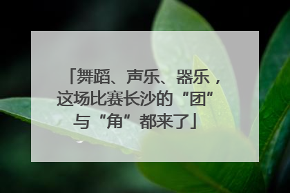 舞蹈、声乐、器乐，这场比赛长沙的“团”与“角”都来了
