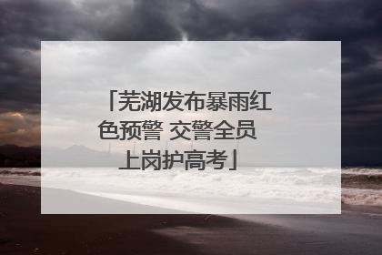 芜湖发布暴雨红色预警 交警全员上岗护高考