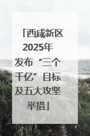 西咸新区2025年发布“三个千亿”目标及五大攻坚举措