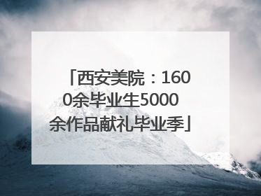 西安美院：1600余毕业生5000余作品献礼毕业季