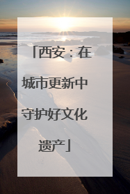 西安：在城市更新中守护好文化遗产