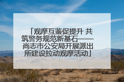 观摩互鉴促提升 共筑警务规范新基石——尚志市公安局开展派出所建设拉动观摩活动