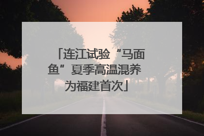 连江试验“马面鱼”夏季高温混养 为福建首次