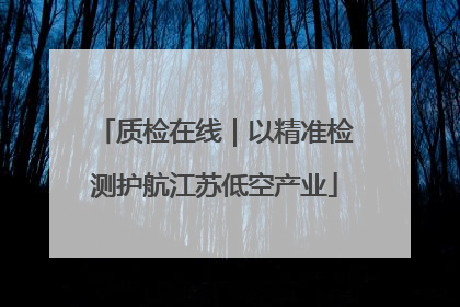 质检在线｜以精准检测护航江苏低空产业