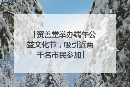 资善堂举办端午公益文化节，吸引近两千名市民参加