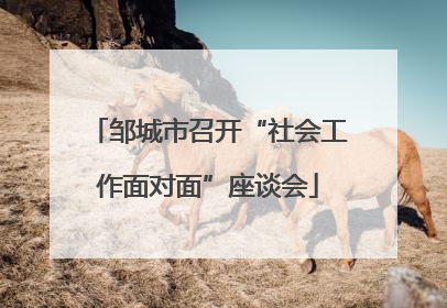 邹城市召开“社会工作面对面”座谈会