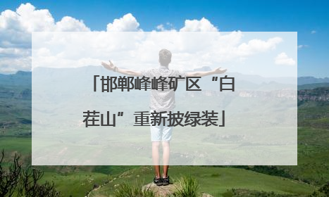 邯郸峰峰矿区“白茬山”重新披绿装