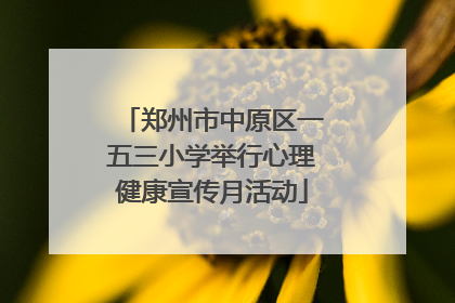 郑州市中原区一五三小学举行心理健康宣传月活动