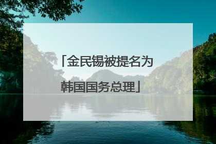 金民锡被提名为韩国国务总理