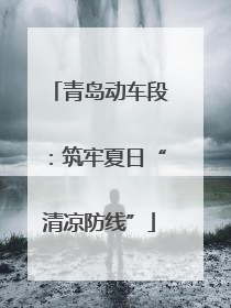 青岛动车段：筑牢夏日“清凉防线”