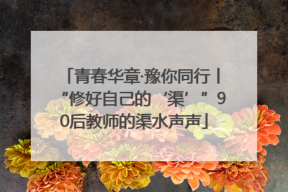 青春华章·豫你同行丨“修好自己的‘渠’”90后教师的渠水声声