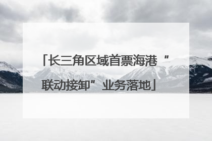 长三角区域首票海港“联动接卸”业务落地
