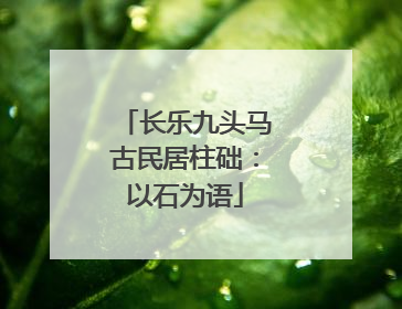 长乐九头马古民居柱础：以石为语