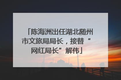 陈海洲出任湖北随州市文旅局局长，接替“网红局长”解伟