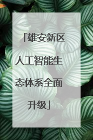 雄安新区人工智能生态体系全面升级