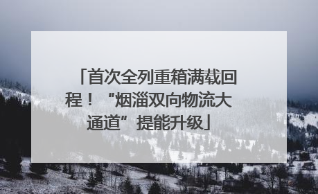 首次全列重箱满载回程！“烟淄双向物流大通道”提能升级