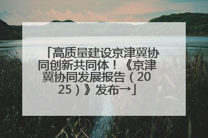 高质量建设京津冀协同创新共同体！《京津冀协同发展报告（2025）》发布→