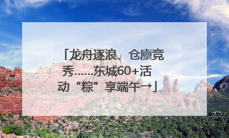 龙舟逐浪、仓廪竞秀……东城60+活动“粽”享端午→