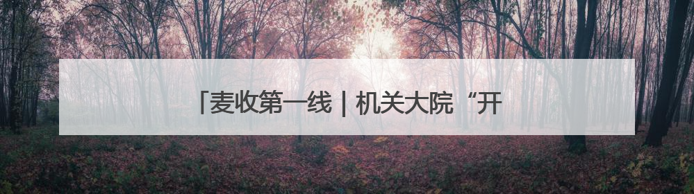 麦收第一线｜机关大院“开门迎麦”，管水管饭真不赖