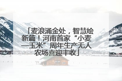 麦浪涌金处，智慧绘新篇！河南首家“小麦—玉米”周年生产无人农场喜迎丰收