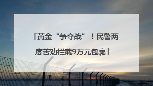 黄金“争夺战”！民警两度苦劝拦截9万元包裹