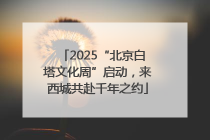 2025“北京白塔文化周”启动，来西城共赴千年之约