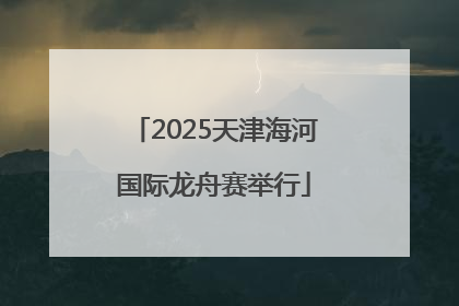 2025天津海河国际龙舟赛举行