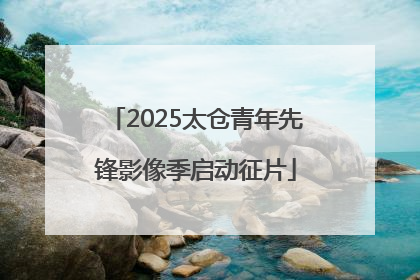 2025太仓青年先锋影像季启动征片