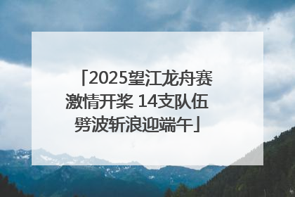 2025望江龙舟赛激情开桨 14支队伍劈波斩浪迎端午