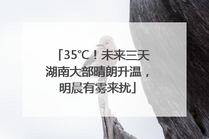 35℃！未来三天湖南大部晴朗升温，明晨有雾来扰