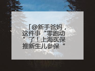 @新手爸妈，这件事“零跑动”了！上海医保推新生儿参保“免申办”服务